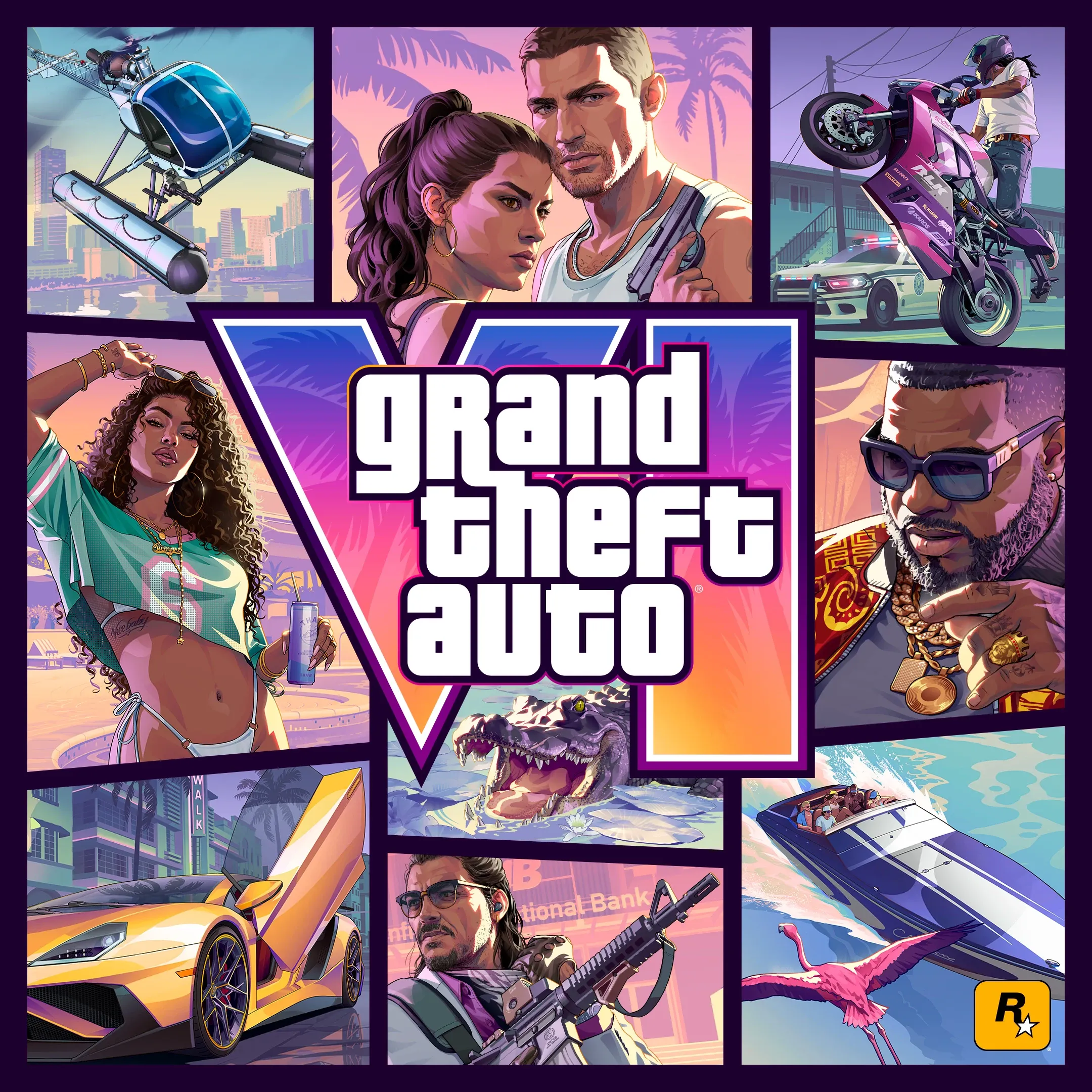 La cover art ufficiale di Grand Theft Auto VI