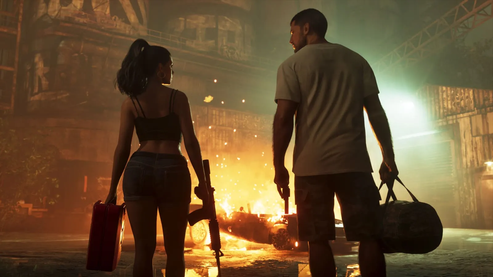 Screenshot ufficiale di Jason e Lucia insieme in GTA 6 (immagine 8)
